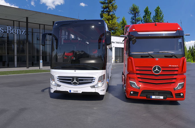 Mercedes otobüslerinden sürüş similasyonu